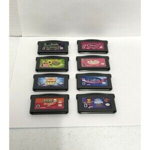 Nintendo Gameboy Advance Game Lot Disney Princess Lizzie McGuire Spongebob